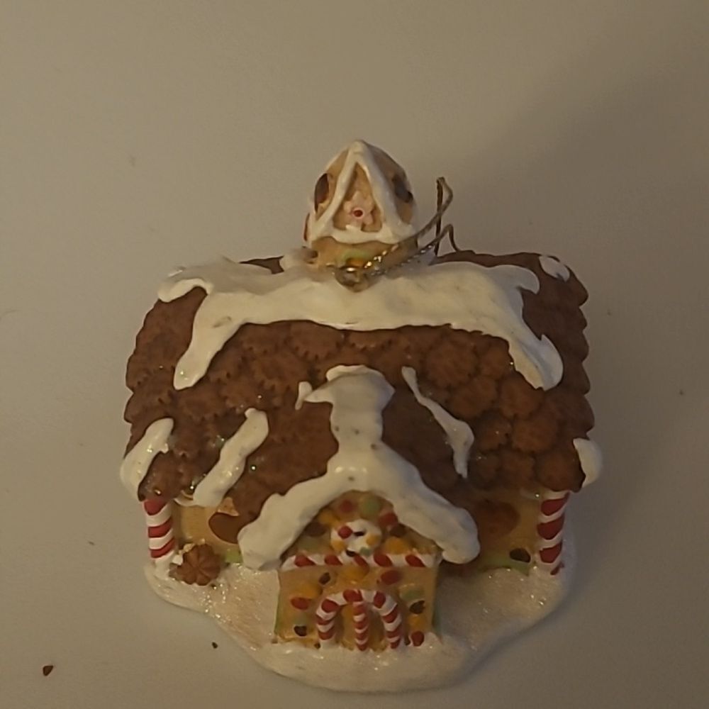 Ceramic Gingerbread House  Ornament